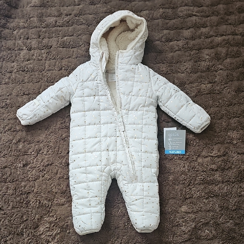 Cozy White Quilted Kids One Piece